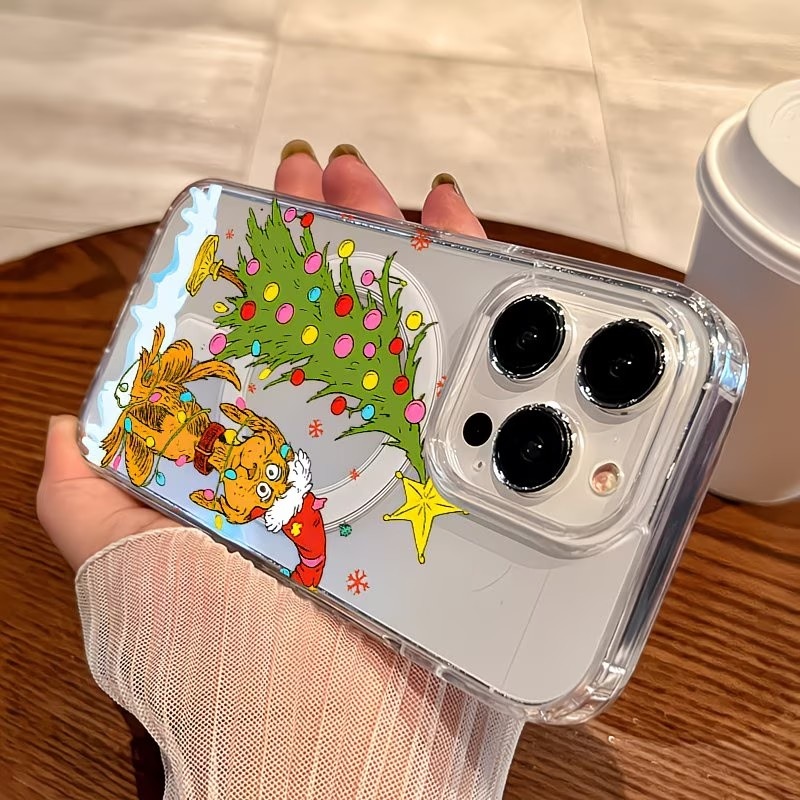 강아지 테마 크리스마스 파티 투명 폰 케이스 아이폰 1 - Apple Iphone 15 Pro Max 리뷰 및 가격