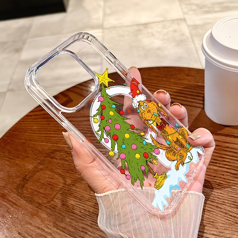 강아지 테마 크리스마스 파티 투명 폰 케이스 아이폰 1 - Apple Iphone 15 Pro Max 리뷰 및 가격